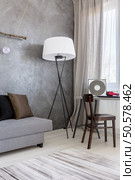 Cropped shot of a modern living room designed in natural colors. Стоковое фото, агентство Ingram Publishing / Фотобанк Лори