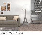 interior with sofa. 3d illustration. Стоковое фото, агентство Ingram Publishing / Фотобанк Лори