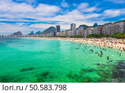 Copacabana beach in Rio de Janeiro, Brazil. Стоковое фото, агентство Ingram Publishing / Фотобанк Лори