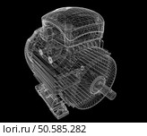 Set of t industrial electric motor ower background. Стоковое фото, агентство Ingram Publishing / Фотобанк Лори