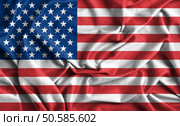 Closeup of ruffled American flag . Стоковое фото, агентство Ingram Publishing / Фотобанк Лори