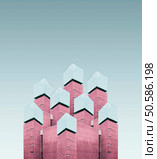 minimal architecture photography with gradient sky. Стоковое фото, агентство Ingram Publishing / Фотобанк Лори