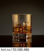 Glass of scotch whiskey and ice . Стоковое фото, агентство Ingram Publishing / Фотобанк Лори
