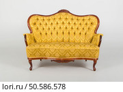 Antique sofa, studio shot with shadows.Photo taken on: December 30th, 2015. Стоковое фото, агентство Ingram Publishing / Фотобанк Лори