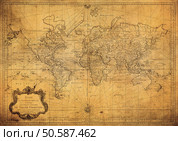 vintage map of the world 1778. Стоковое фото, агентство Ingram Publishing / Фотобанк Лори