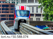 speed transportation monorail train in Kuala Lumpur, Malaysia. Стоковое фото, агентство Ingram Publishing / Фотобанк Лори
