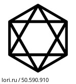 Octagedron icosahedron sacred geometry symbol icon black color vector illustration image flat style simple. Octagedron icosahedron sacred geometry symbol icon black color vector illustration image flat style. Стоковая иллюстрация, агентство Ingram Publishing / Фотобанк Лори