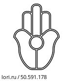 Symbol Natib Qadish Kappu palm Hamsa Levantian neo paganism neopaganism religious symbol Hand indian paganism contour outline line icon black color vector illustration image thin flat style simple. Symbol Natib Qadish Kappu palm Hamsa Levantian neo paganism neopaganism religious symbol Hand indian paganism contour outline line icon black color vector illustration image thin flat style. Стоковая иллюстрация, агентство Ingram Publishing / Фотобанк Лори