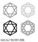 Octagedron icosahedron sacred geometry symbol set icon grey black color vector illustration image simple solid fill outline contour line thin flat style. Octagedron icosahedron sacred geometry symbol set icon grey black color vector illustration image solid fill outline contour line thin flat style. Стоковая иллюстрация, агентство Ingram Publishing / Фотобанк Лори