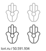 Symbol Natib Qadish Kappu palm Hamsa Levantian neo paganism neopaganism religious symbol Hand indian paganism set icon grey black color vector illustration image simple solid fill outline contour line thin flat style. Symbol Natib Qadish Kappu palm Hamsa Levantian neo paganism neopaganism religious symbol Hand indian paganism set icon grey black color vector illustration image solid fill outline contour line thin flat style. Стоковая иллюстрация, агентство Ingram Publishing / Фотобанк Лори