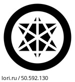 Metatron cube Sacred geometry icon in circle round black color vector illustration image solid outline style simple. Metatron cube Sacred geometry icon in circle round black color vector illustration image solid outline style. Стоковая иллюстрация, агентство Ingram Publishing / Фотобанк Лори