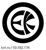 Symbol Eckankar religion EK icon in circle round black color vector illustration image solid outline style simple. Symbol Eckankar religion EK icon in circle round black color vector illustration image solid outline style. Стоковая иллюстрация, агентство Ingram Publishing / Фотобанк Лори