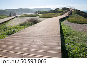 Elevated Walkway on Coastal Path at Amado Beach; Portugal; Europe. Стоковое фото, агентство Ingram Publishing / Фотобанк Лори