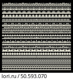 Set of white borders on a black background. Стоковая иллюстрация, агентство Ingram Publishing / Фотобанк Лори