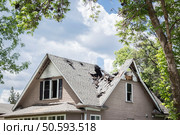 roof of a house burned and caved in. Стоковое фото, агентство Ingram Publishing / Фотобанк Лори