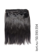 Straight black human hair weave extensions. Стоковое фото, агентство Ingram Publishing / Фотобанк Лори