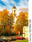 Bright Autumn landscape in the city of Vyborg. Редакционное фото, фотограф Владимир Ушаров / Фотобанк Лори
