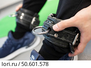 Манжеты для занятий физическими упражнениями в центре доктора Бубновского. Редакционное фото, фотограф Дмитрий Неумоин / Фотобанк Лори