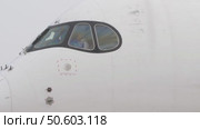 Close-up of cockpit, outsisde. Редакционное видео, видеограф Игорь Жоров / Фотобанк Лори