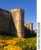 Walls of best preserved medieval town Provins in France. Стоковое фото, фотограф Яков Филимонов / Фотобанк Лори