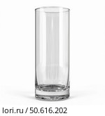 Empty collins glass standing on white surface. Стоковое AI-изображение, AI-художник Иван Рябоконь / Фотобанк Лори
