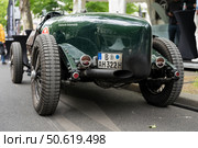 BERLIN - MAY 10, 2025: Rear view of elegant Riley 9 Touring (1937) at Classic Days Berlin. Pre-war British sports saloon with distinctive tail. Редакционное фото, фотограф Sergey Kohl / Фотобанк Лори