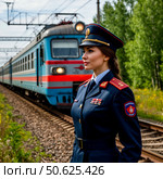 Машинистка. Стоковое AI-изображение, AI-художник Юлия Усач / Фотобанк Лори
