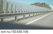 Highway Safety Barriers Roadside Protection Reflective Posts. Стоковое видео, видеограф svetograph / Фотобанк Лори