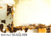 Top view, Chocolate cream cake with mock up. Стоковое фото, фотограф Андрей Митин / Фотобанк Лори