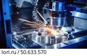 workpiece industrial equipment manufacturing ai generated. Стоковое AI-изображение, AI-художник Vectorwin / Фотобанк Лори