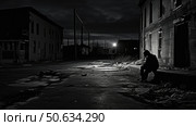aboned pain black and white ai generated. Стоковое AI-изображение, AI-художник Vectorwin / Фотобанк Лори