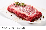 raw flank steak white background ai generated. Стоковое AI-изображение, AI-художник Vectorwin / Фотобанк Лори