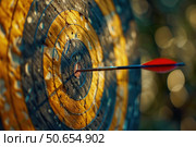Hitting the bullseye with precision and skill. Стоковое AI-изображение, AI-художник Иван Рябоконь / Фотобанк Лори