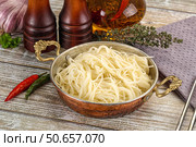 Japanese boiled wheat somet noodles. Стоковое фото, фотограф Андрей Старостин / Фотобанк Лори