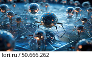 nano technology particles ai generated. Стоковое AI-изображение, AI-художник Vectorwin / Фотобанк Лори