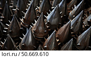 utilitarian metal spikes ai generated. Стоковое AI-изображение, AI-художник Vectorwin / Фотобанк Лори