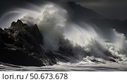 storm dark waters ai generated. Стоковое AI-изображение, AI-художник Vectorwin / Фотобанк Лори