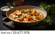 curry paneer indian food background ai generated. Стоковое AI-изображение, AI-художник Vectorwin / Фотобанк Лори