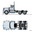 Vector semi-truck template isolated on white. Стоковая иллюстрация, иллюстратор Александр Володин / Фотобанк Лори
