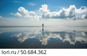 reflecti walking on water ai generated. Стоковое AI-изображение, AI-художник Vectorwin / Фотобанк Лори