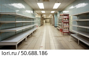 local empty product corridor ai generated. Стоковое AI-изображение, AI-художник Vectorwin / Фотобанк Лори