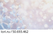Molecular structure with interconnected spheres, scientific concept, soft blue white hues. Стоковое AI-видео, аниматор Анастасия Золотницкая / Фотобанк Лори