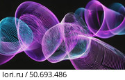 Colorful abstract wave patterns create mesmerizing visual display in a digital art showcase. Стоковое AI-видео, аниматор Ekaterina Ismagilova / Фотобанк Лори