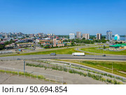 New neighborhood urban background. Barnaul. Редакционное фото, фотограф Саблин Станислав / Фотобанк Лори