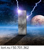 Monolith on Lifeless Planet Bruce Rolff/Stocktrek Images. Стоковое фото, агентство ТАСС / Фотобанк Лори