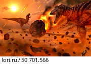 Artist's concept of the Cretaceous-Paleogene extinction event. Стоковое фото, фотограф Mark Stevenson/Stocktrek Images / ТАСС / Фотобанк Лори