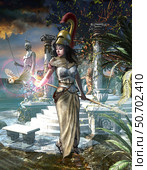 Athena the Greek virgin goddess of wisdom, arts and literature. Стоковое фото, фотограф Kurt Miller/Stocktrek Images / ТАСС / Фотобанк Лори