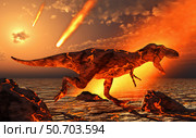 Artist's concept of the Paleogene extinction event. Стоковое фото, фотограф Mark Stevenson/Stocktrek Images / ТАСС / Фотобанк Лори