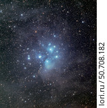 The Pleiades surrounded by dust and nebulosity. Стоковое фото, фотограф Phillip Jones/Stocktrek Images / ТАСС / Фотобанк Лори