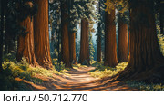 forest sequoia trees. Стоковое фото, фотограф Vectorwin / Фотобанк Лори